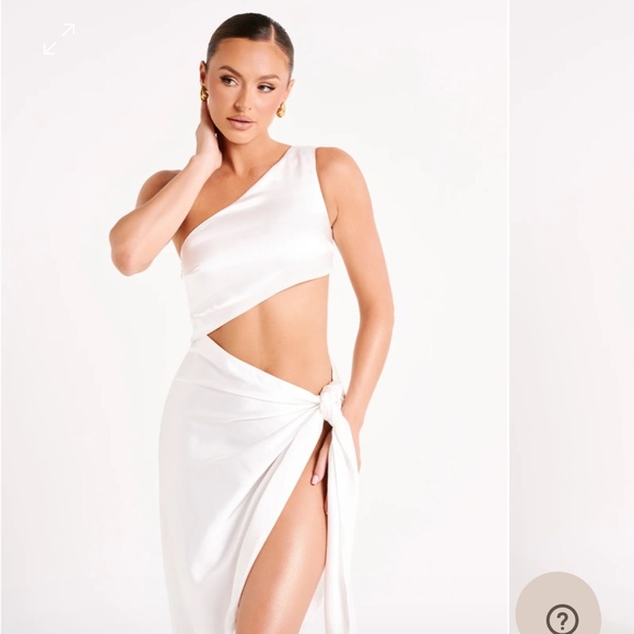 Brand new Meshki Navarah one shoulder white midi dress - Picture 5 of 6